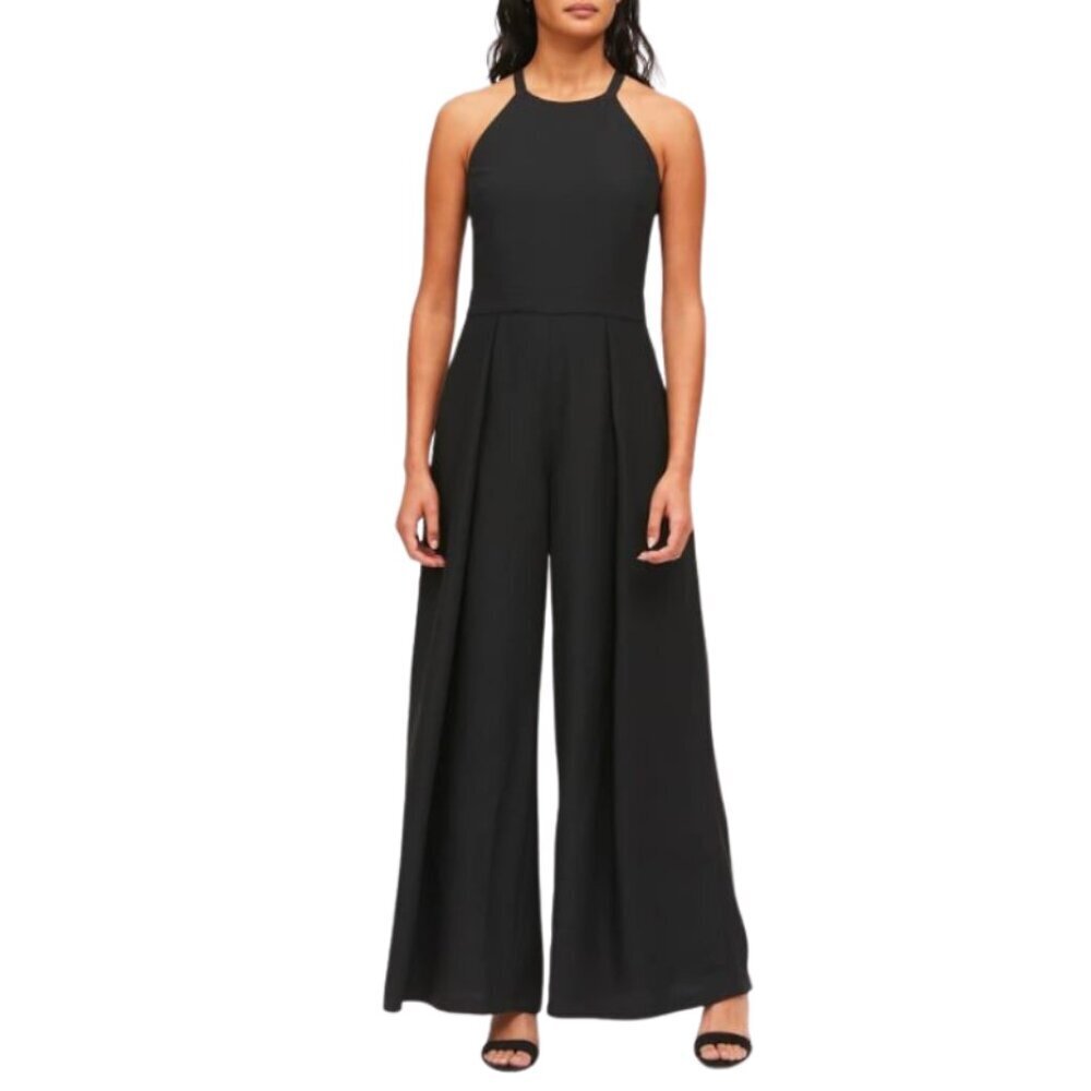 Banana Republic Halter Wide Leg Jumpsuit Flowy Minimalist Career - 4
